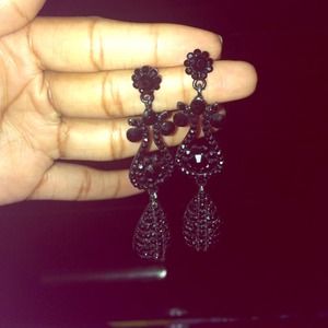 Black dangle earrings