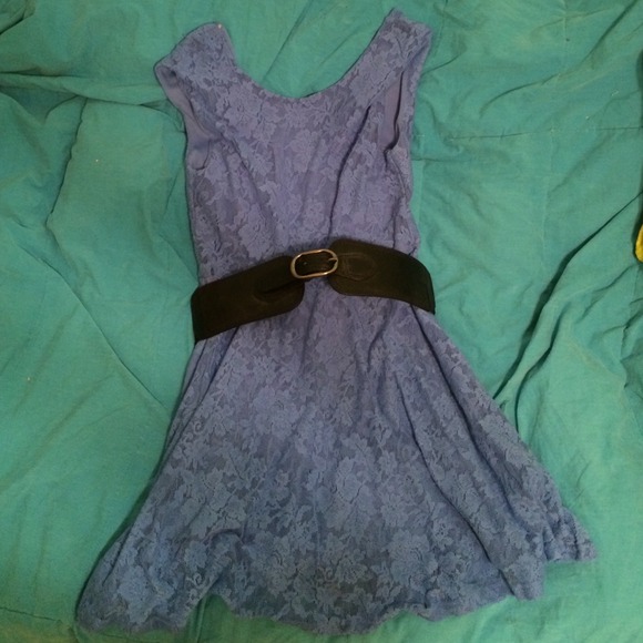 Blue laced dress
