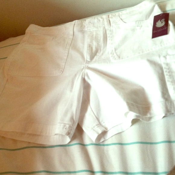 High Waist White Shorts