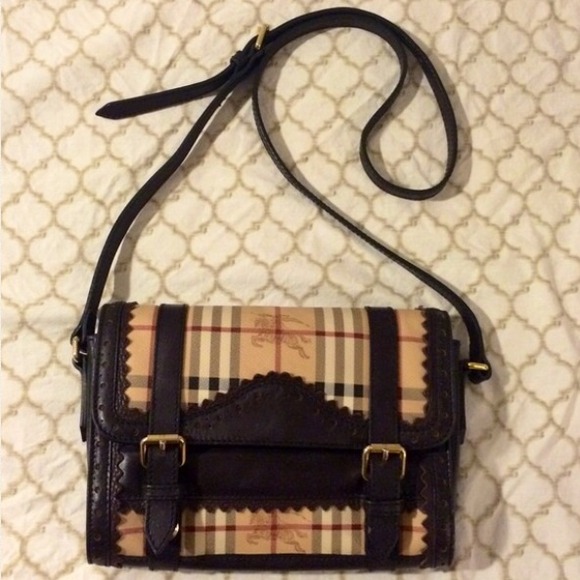 Burberry Small Haymarket Check Crossbody Bag - Picture 1 of 4