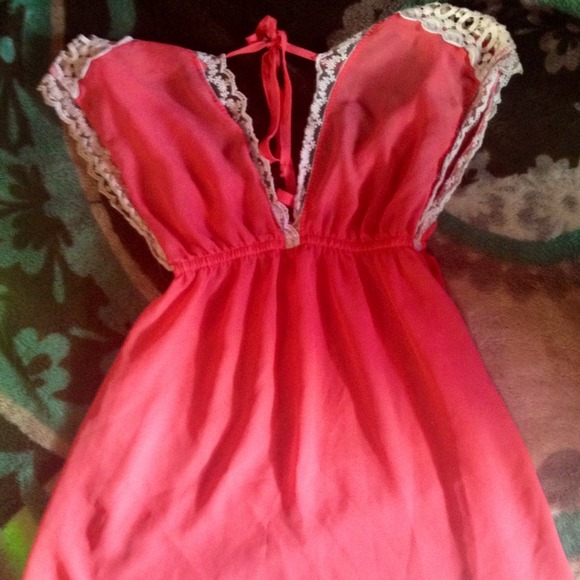 🔃Traded🔃 Rue 21 pink baby doll top w/ lace - Picture 2 of 3