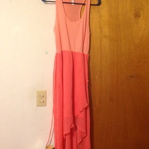 high low dress with 1 1/2 inch straps