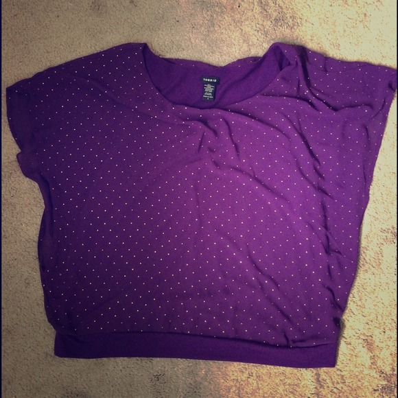 Plum and Gold Flowy Torrid shirt