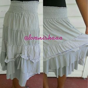 Gray tiered skirt