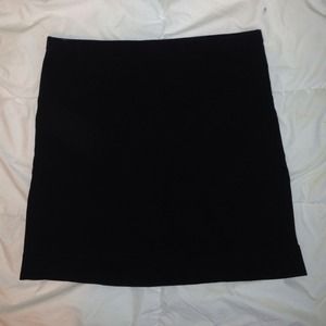 Black cotton body con skirt