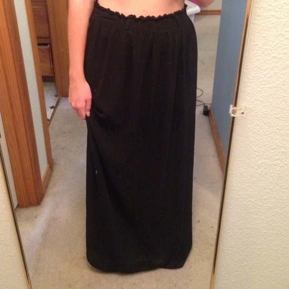Black maxi skirt