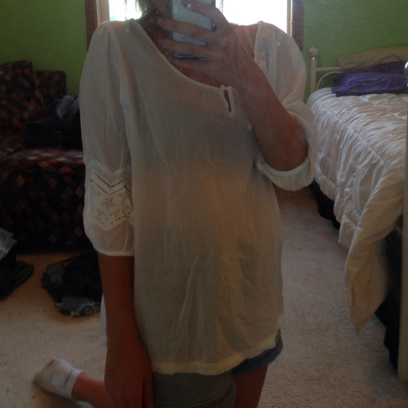 White peasant style top