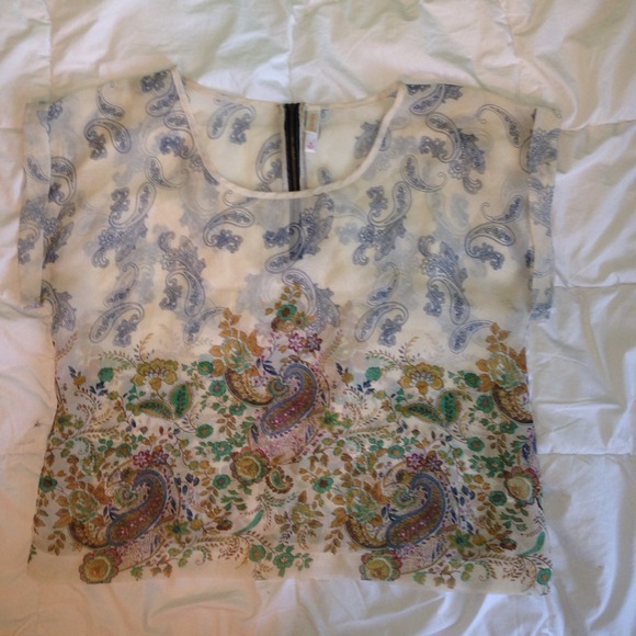 Loose flowy see through t shirt