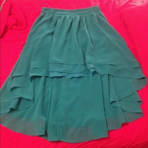 Urban Outfitters: teal high-low skirt!