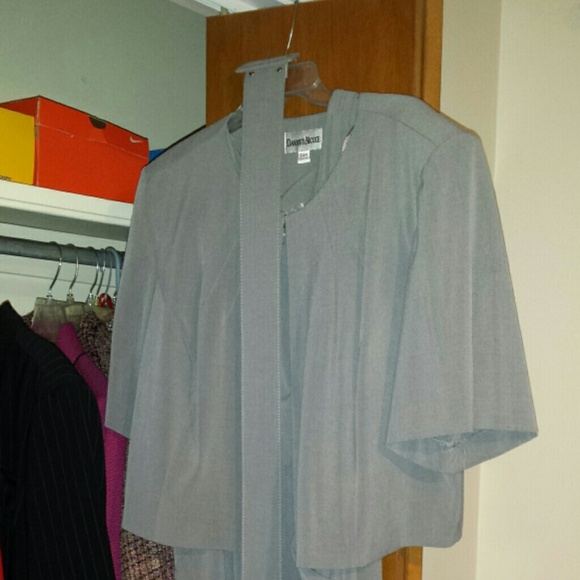 Grey Dress. Dress with jacket