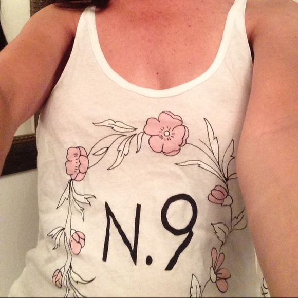 Wildfox Tank No 9 with floral circle.