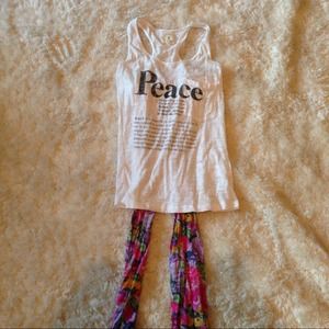 Acid Wash Tank and Floral Leggings