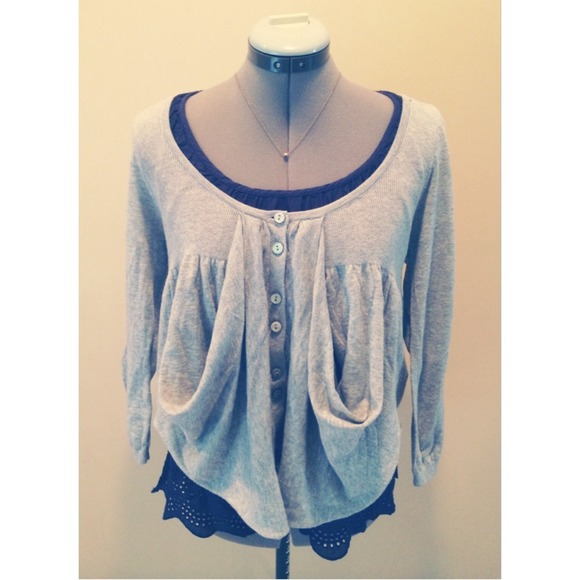 Anthropologie Drape Front Cardigan