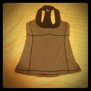 Black scoop neck top
