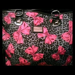 Large Betsey Johnson Cheetah Bow Tote