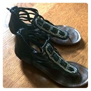 Black strappy sandals