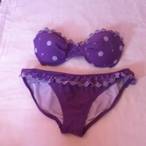 Purple flower bikini