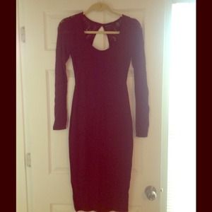 Moda International knee length dress. Burgundy