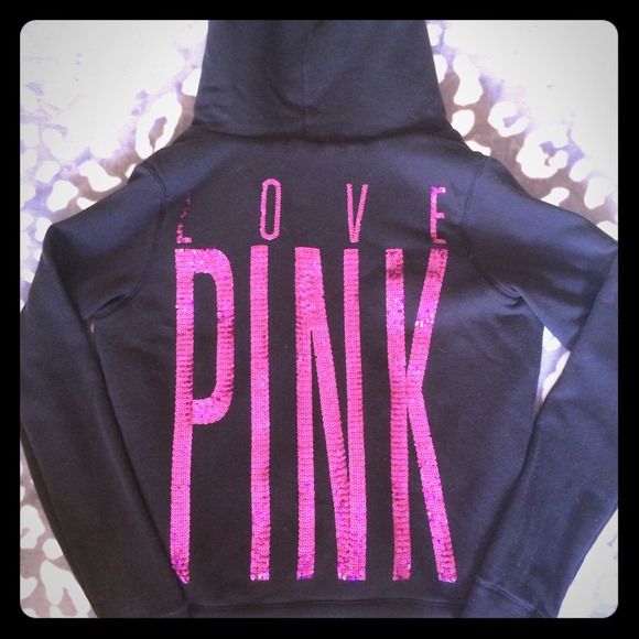 Victoria's Secret bling fur hoodie
