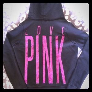 Victoria's Secret bling fur hoodie
