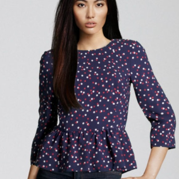 Peplum dot top