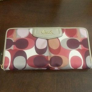 Coach zip around wallet-used