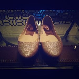 Sparkly Gold Flats