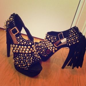 Jeffrey Campbell Ponytail Black Suede Heel