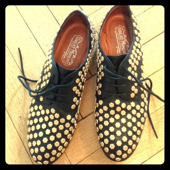 Jeffrey Campbell gold studded shoes - Picture 1 of 4