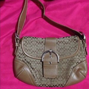 Tan coach purse