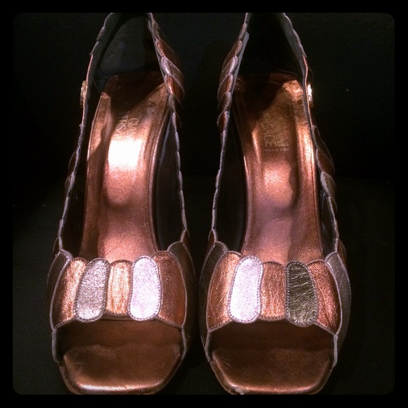 Vintage Gianni Versace Open Toe Pump EU 38 - Picture 1 of 5
