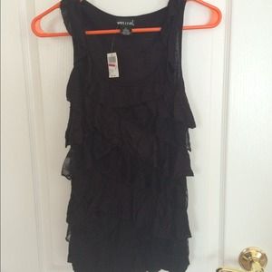 Wet seal black lace tank brand new with tags
