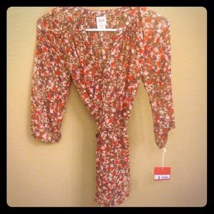 Floral Tunic Top with belt