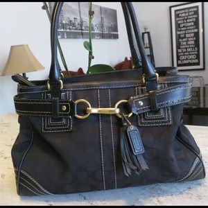 Authentic Coach Black Tote