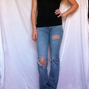 Bullhead destroyed 0R boot cut jeans