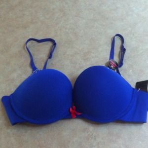 Royal blue and pink bling push up bra!