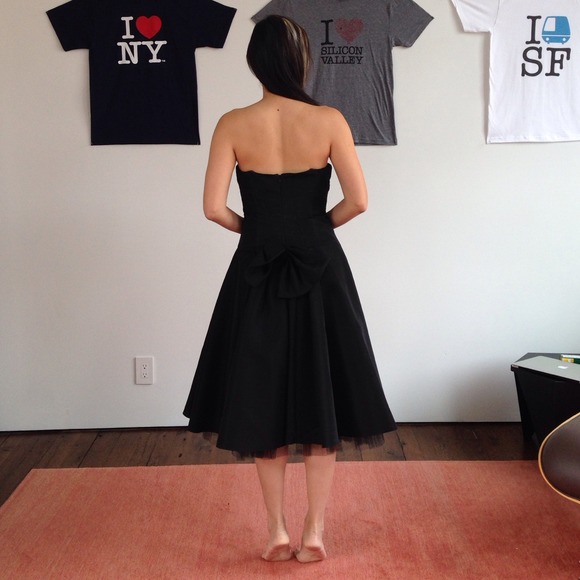 Nicole Miller sweetheart black strapless dress - Picture 3 of 4