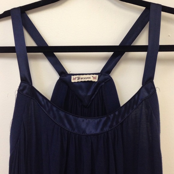 SOLD Navy blue dress - Picture 2 of 3