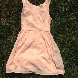 Cream Pink Cocktail Dress
