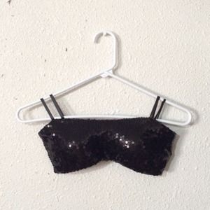 Black sequin bandeau