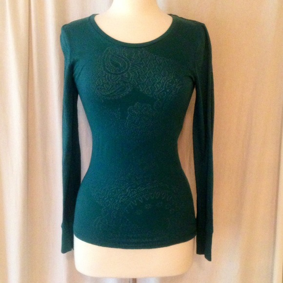Long sleeve teal shirt