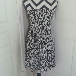 SALE! Black & White Deco Dress