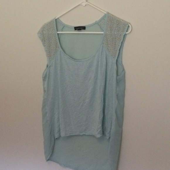 Light turquoise high-low top - Picture 1 of 2