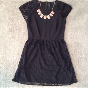 Black dress with lace
