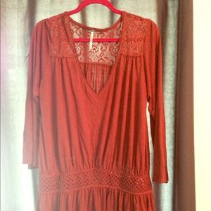 Free People rust colored Tunic/Dress