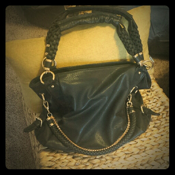 Charming Charlie's Handbags - REDUCED - Black Faux Leather Chic Handbag