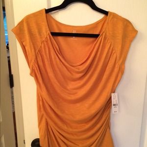 Brand-new soft and comfy mustard dressy tee.