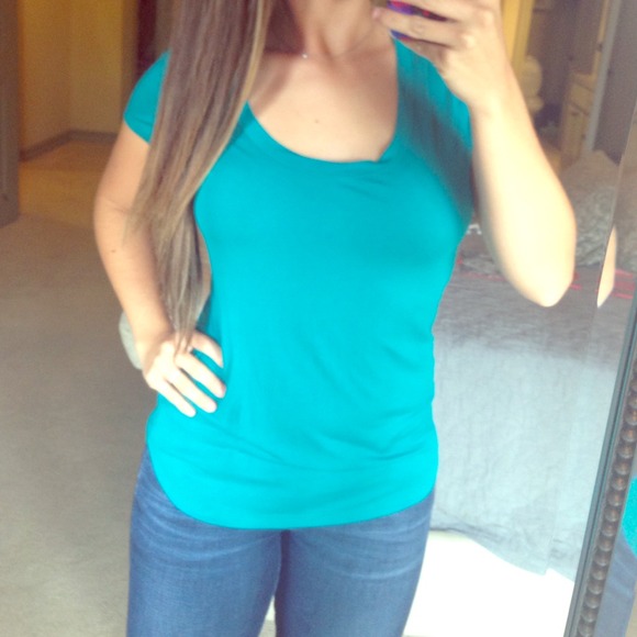 For all mankind turquoise top
