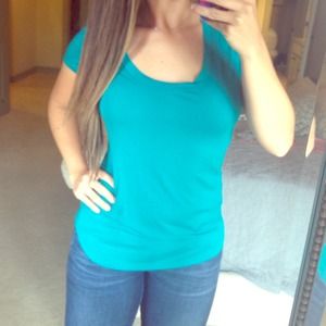 For all mankind turquoise top