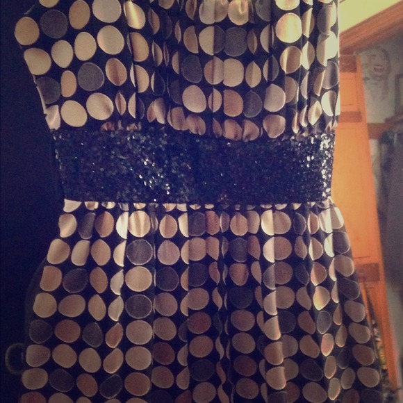 Beautiful black and brown prom dress